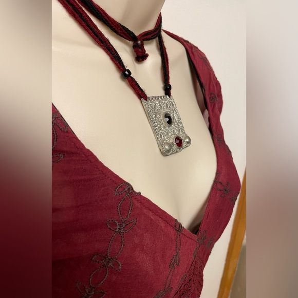 Rare!! Vintage Free People "Sandcastles in the Sky” Maxi embroidered dress (XS) - Picture 14 of 16